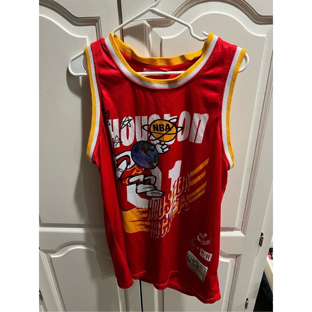 Travis Scott x BR x Mitchell & Ness Houston Rockets Jersey Red L HWC Jordan